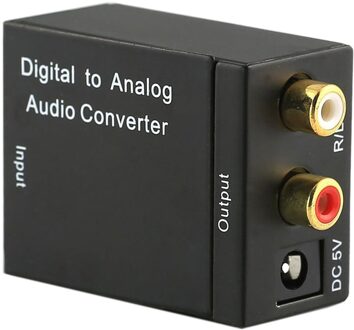 Vanpower 3.5Mm Jack Digitale Audio Converter Coax/Toslink Digitaal Naar Analoog Rca L/R Audio Converter Adapter optische Versterker