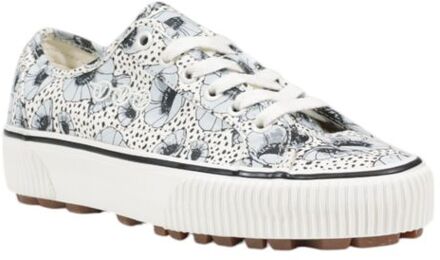 Vans Authentic Platform Bloem Sneaker Wit