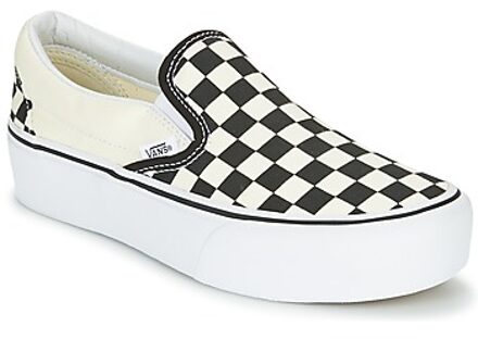 Vans Classic Slip-On Platform Sneakers Unisex - Black And White Checker/White