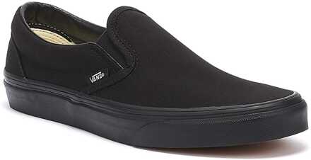 Vans Classic Slip-On Unisex True Black Canvas Skate Trainers Zwart - EU 36 / UK 3