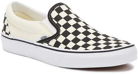 Vans Classic Slip-On Unisex Zwart Wit Checkboard Canvas Skate Trainers