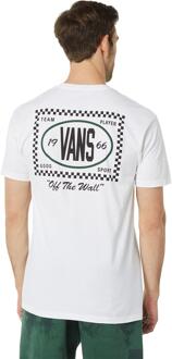 Vans Heren teamspeler dambord T-shirt in wit - maat