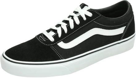 Vans Mn Ward Heren Sneakers - (Suede Canvas) Black/Whit - Maat 40.5