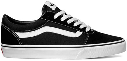 Vans Mn Ward Heren Sneakers - (Suede Canvas) Black/White - Maat 44.5