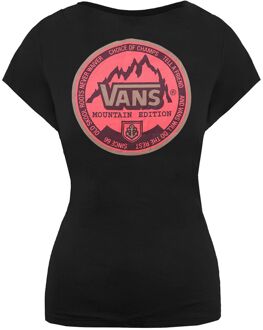 Vans Mountain Edition Korte Mouw Zwart V-Hals Vrouwen T-shirt VQWJ6U0