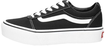 Vans MY Ward Platform Meisjes Sneakers - (Canvas) Black/White - Maat 33