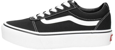 Vans MY Ward Platform Meisjes Sneakers - (Canvas) Black/White - Maat 35