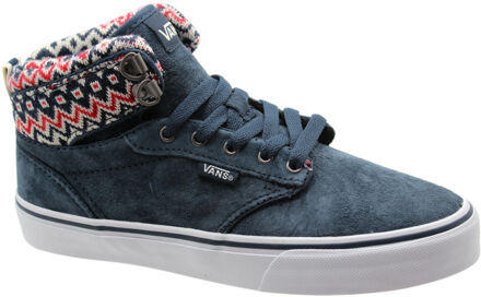 Vans Off The Wall Atwood Hi Top Lace Up Blauw Leer Dames Trainers VOTDX0 B39C - EU 36 / UK 3