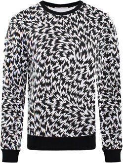 Vans Off The Wall Lange Mouw Crew Hals Zwart/Wit Damestruien V241HCH