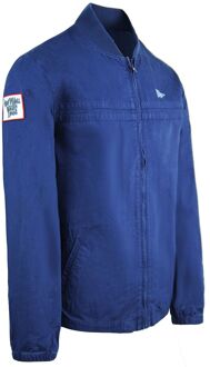Vans Off The Wall Long Sleeve Zip Up Collared Blue Herenjas V0PIFWC - maat S Blauw