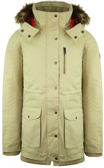 Vans Off The Wall Long Sleeve Zip Up Hooded Beige Womens Parka Jacket VX1TE62 - maat XL