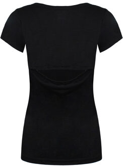 Vans Off The Wall Ronde Hals Zwart Korte Mouw Vrouwen Slinger T-shirt VVZQBLK - maat XS