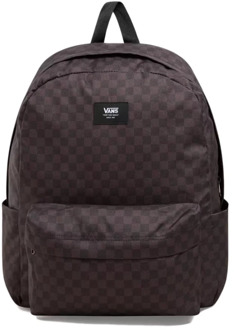 Vans Old Skool Check Backpack black/charcoal Grijs - H 42.5 x B 32 x D 12