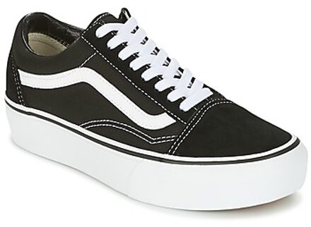 Vans Old Skool Sneakers - Unisex - Platform - Zwart/Wit - Maat 40