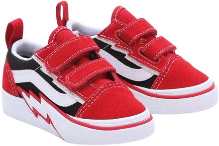 Vans Old Skool V Bolt Sneakers Junior rood - zwart - wit - 18