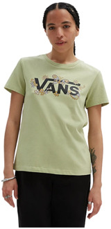 Vans Paisley Crew T-Shirt Vans , Green , Dames - L,S