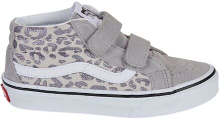 Vans SK8-Mid Reissue V Leopard Glitter Sneakers Meisjes 30 Grijs