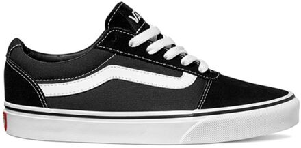 Vans Ward Suede/Canvas Dames Sneakers - Black/White - Maat 38.5