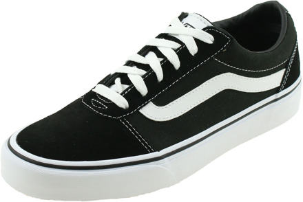 Vans Ward Suede/Canvas Dames Sneakers - Black/White - Maat 38