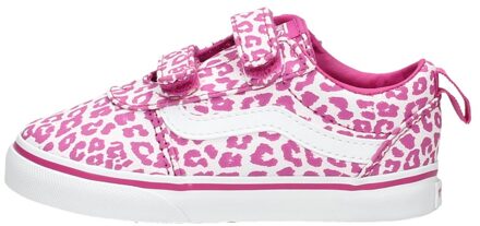 Vans Ward V Animal Pop Klittenband Sneaker Meisjes Roze