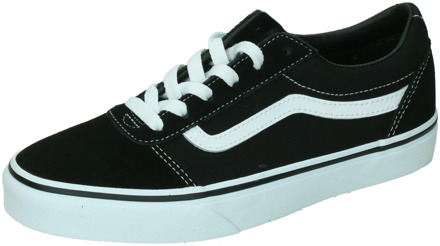 Vans Youth Ward Sneakers - (Suede/Canvas)Black/White - Maat 27