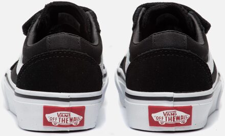 Vans Youth Ward V Suede/Canvas Sneakers - Black/White - Maat 33