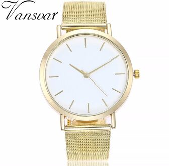 Vansvar Mode Vrouwen Crystal Rvs Analoge Quartz Horloges Vrouwen Armband Horloge Relogio Feminino goud