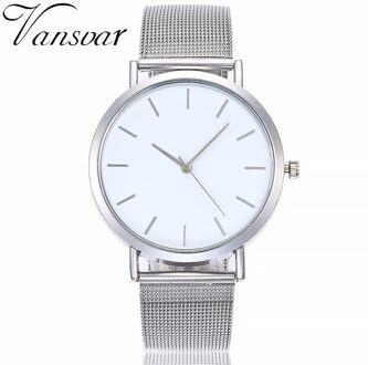 Vansvar Mode Vrouwen Crystal Rvs Analoge Quartz Horloges Vrouwen Armband Horloge Relogio Feminino zilver