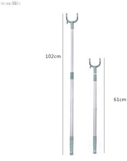 Vanzlife balkonvorkstok, de hangers voor kledingstok, intrekbare paal, droogstok, vork, kledingstok, ruimtebesparend kledingrek
