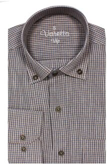 Varetta Lange Mouw Enkele Zakken 100% Katoen Mannen Shirt Plaid Kleur Bruin Shirt Smart Casual Katoenen Shirt Beste Verkoper business