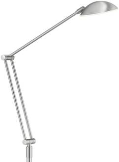 Variabele LED vloerlamp Artemis, gebarenbediening mat nikkel