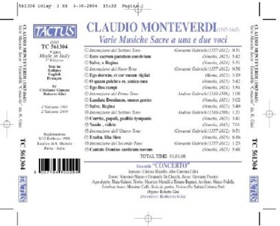 Varie Musiche Sacre A Una