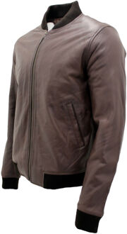 Varisty leren bomberjack Bruin - 3XL