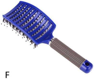 Varken Haren Grote Gebogen Haar Hoofdhuid Massage Kam Vrouwen Pluizige Styling Borstel Nylon Detangling Ontwarren Haarborstel Kappers Gereedschap