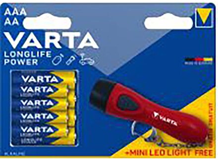 Varta 4x Aa En 4x Aaa Batterijen + Minizaklamp