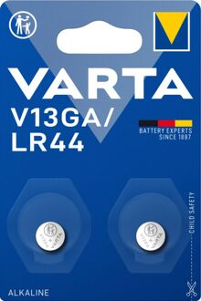 Varta Batterij Varta knoopcel V13GA alkaline blister a 2stuk