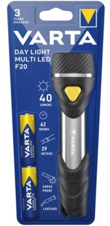 Varta Day Light Multi LED F20 Zaklamp Zwart, Zilver, Geel