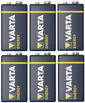Varta Energy Alkaline batterij - 6x - 9V - blokbatterij - LR61