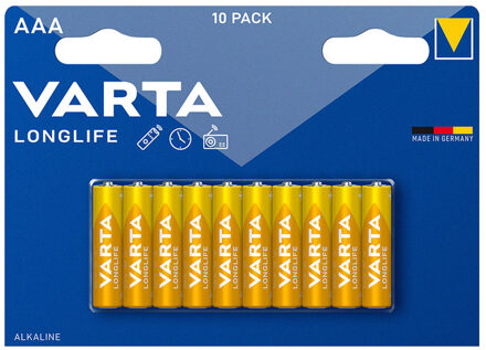Varta longlife batterijen - AAA - 10-pack