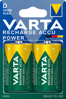 Varta Oplaadbare Batterij Nimh Hr20 D 12v 3000mah 2st 56720101402