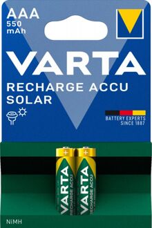 Varta Solar Rechargeable NimH AAA/HR03 550mah blister 2