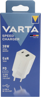 Varta Speed Charger 38 W met USB en USB-C uitgang - 346978