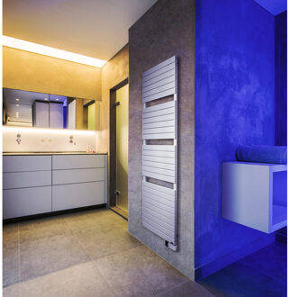 Vasco Aster radiator el. - 183.4x50cm - 750W S600 - white texture 398050183el0900 Wit structuur