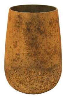 Vase Marhaba Cone Amber M 12x18 cm oranje glazen vaas