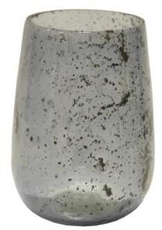 Vase Marhaba Cone Grey M 12x18 cm grijze glazen vaas