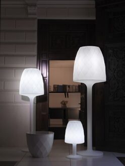 Vases Lampara de Pie Wit Verlicht