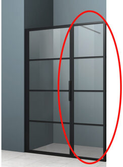 Vast Paneel voor Nisdeur Lacus Tremiti 35x200 cm Mat Zwart Aluminium Profiel Lacus