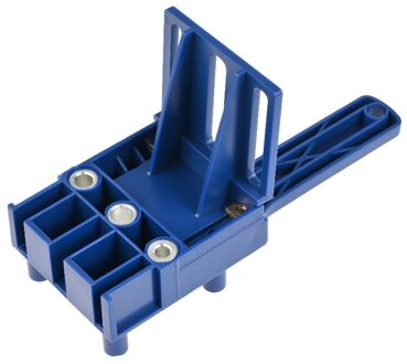 Vastar Houtbewerking Deuvel Jig 6/8/10Mm Boor Handheld Hout Boren Doweling Gatzaag Boren Gids gat Locator Voor Timmerwerk Blauw