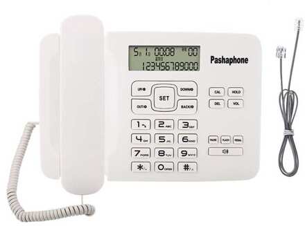 Vaste Telefoon Met Caller Id/Fsk/Dtmf Dual Systeem/Kalender Lcd Display Voor Home Office Witte Telefoon draagbare