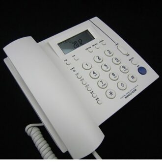 Vaste Telefoon Met Caller Id, Fsk/Dtmf Dual Systeem, Speaker, 5 Niveaus Helderheid, home Hotel Wired Desktop Telefoon Kantoor Vaste wit